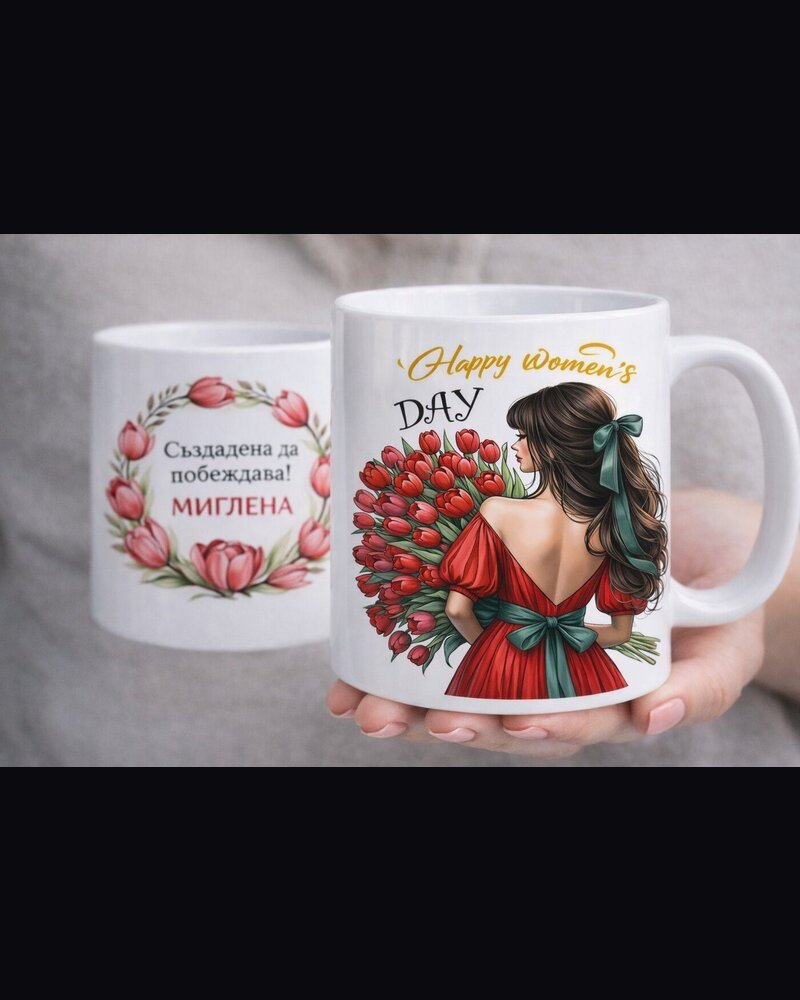 Персонализирани чаши с печат по избор — модел 10